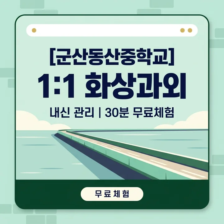 군산동산중학교 영어과외 1:1 화상과외 안내