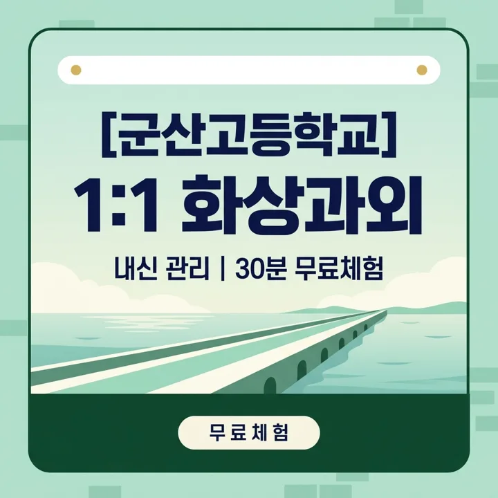 군산고등학교 수학과외 1:1 화상과외 안내