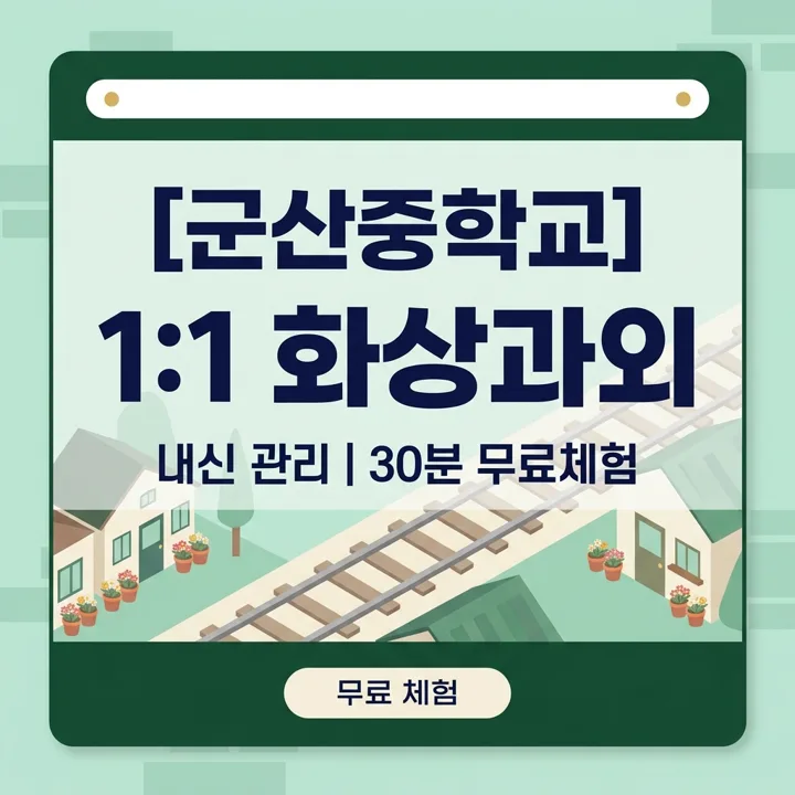 군산중학교 영어과외 1:1 화상과외 안내
