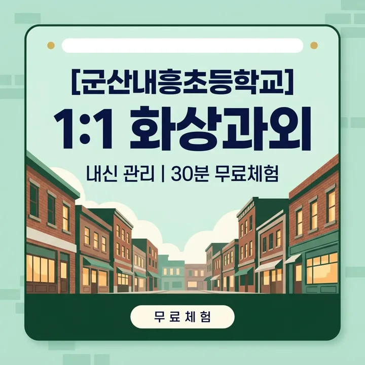 군산내흥초등학교 국어과외 1:1 화상과외 안내