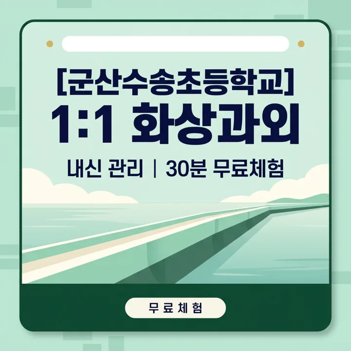 군산수송초등학교 국어과외 1:1 화상과외 안내