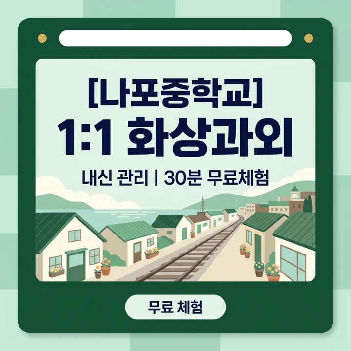 나포중학교 영어과외 1:1 화상과외 안내
